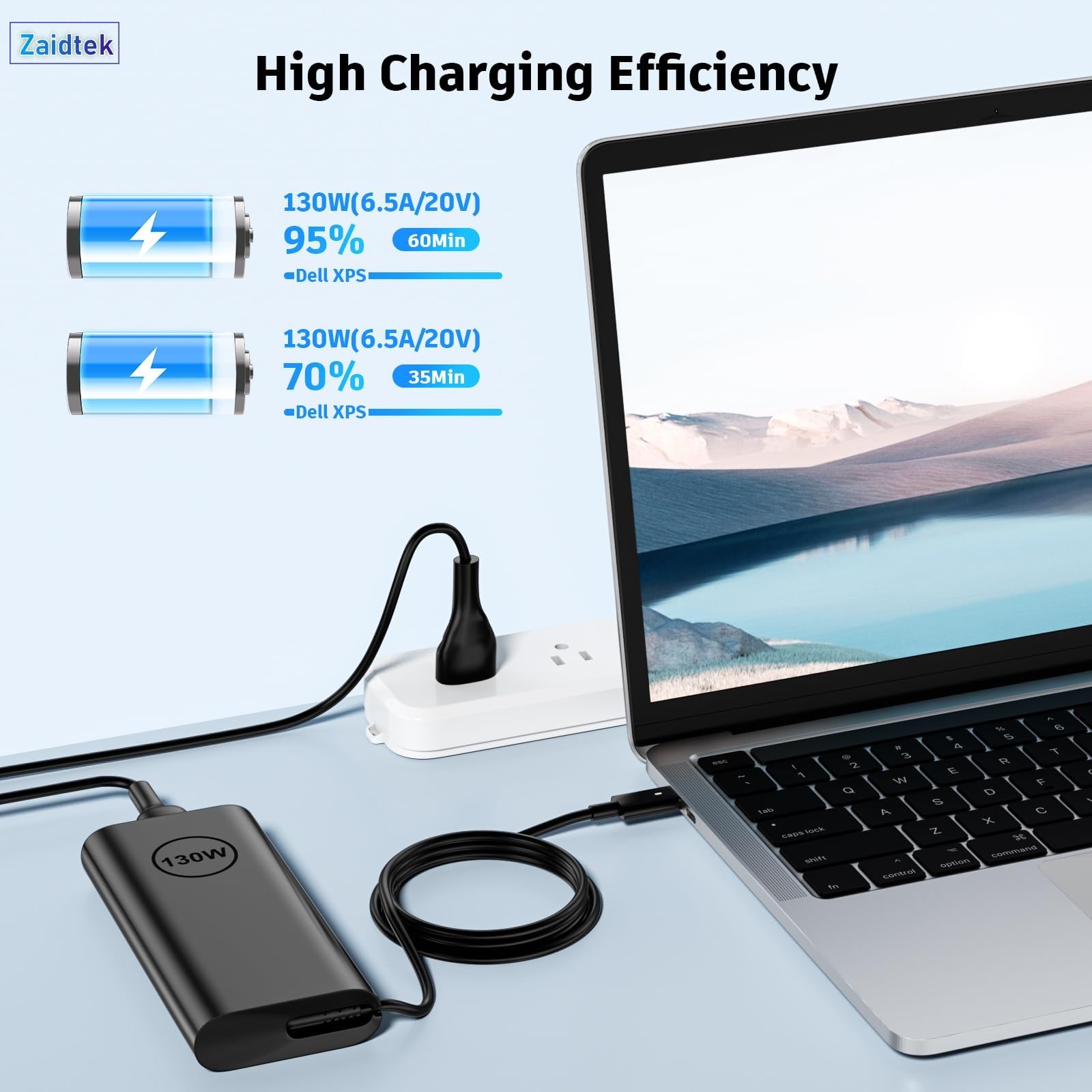 Amazon.com: Zaidtek 130W USB C Laptop Adapter Compatible